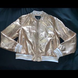 Blank NYC Gold Baseball Jacket